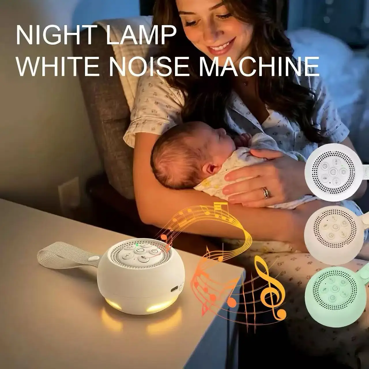 White Noise Machine Baby - Machine à bruit blanc avec veilleuse